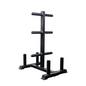 Rack para discos Olímpicos fijo vertical con soporte para 4 barras