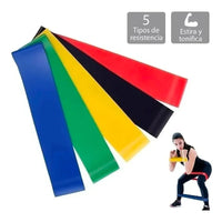 Banda Loop Latex Gluteos - Unidad Colores - 5 resistencias