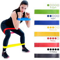 Banda Loop Latex Gluteos - Unidad Colores - 5 resistencias