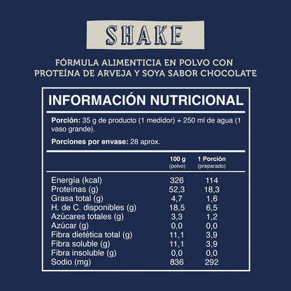 Proteina shake en Polvo 1Kg - Wild Protein