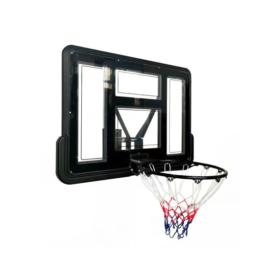 Tablero + Aro baquetball oficial Acero y PVC a pared 110x75