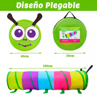 Carpa Tunel Infantil Gusano Diametro 46cm - L 180cm