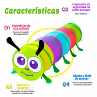 Carpa Tunel Infantil Gusano Diametro 46cm - L 180cm