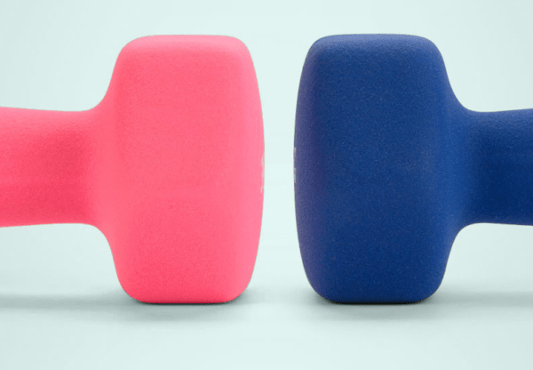 PAR Mancuerna Acero Hexagonal Vinilo 3 Kg - Total 6Kg