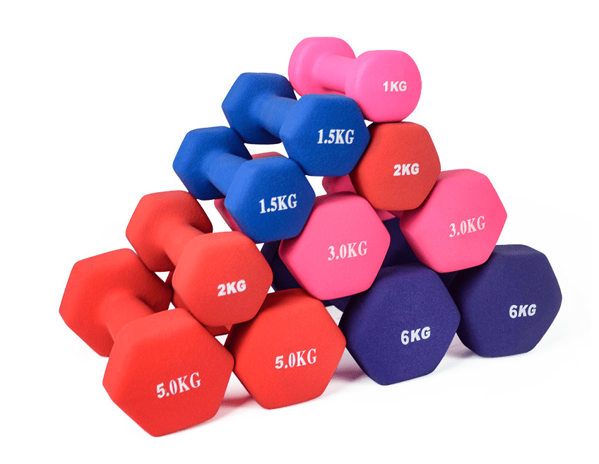 PAR Mancuerna Acero Hexagonal Vinilo 3 Kg - Total 6Kg