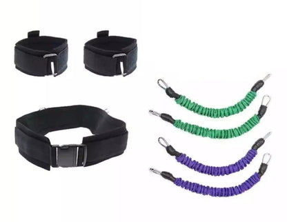 Pack Guante Boxeo + Cinturon Resistencia + Cuerda + Tubo Extra