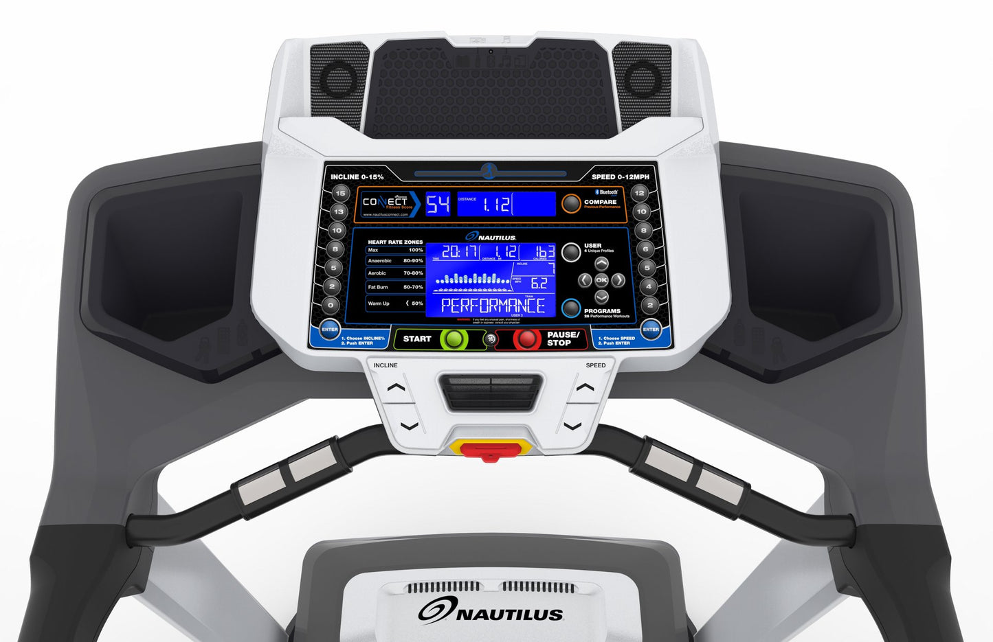 Trotadora 2.75HP continuos inclinación 15% electronica Nautilus T624
