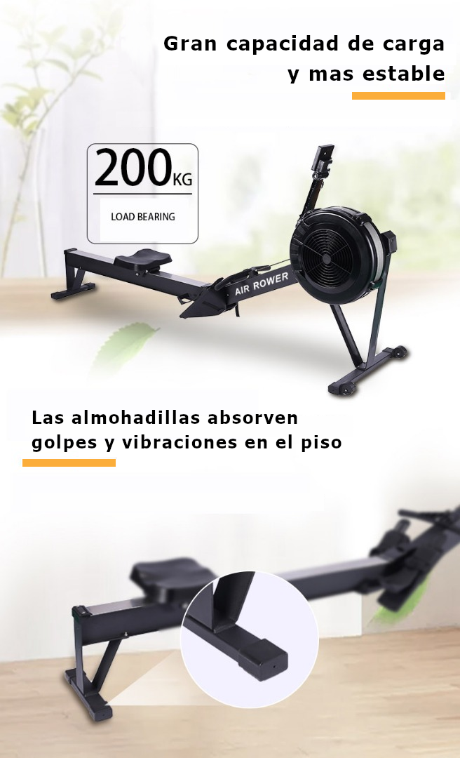 Remadora acero Air Rower - Cadena Aire