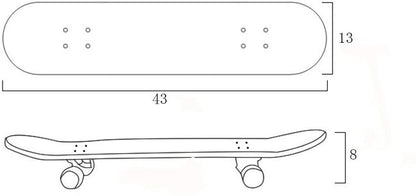 Tabla Skate Patineta Niño Unisex - Varios Diseños - 43cm