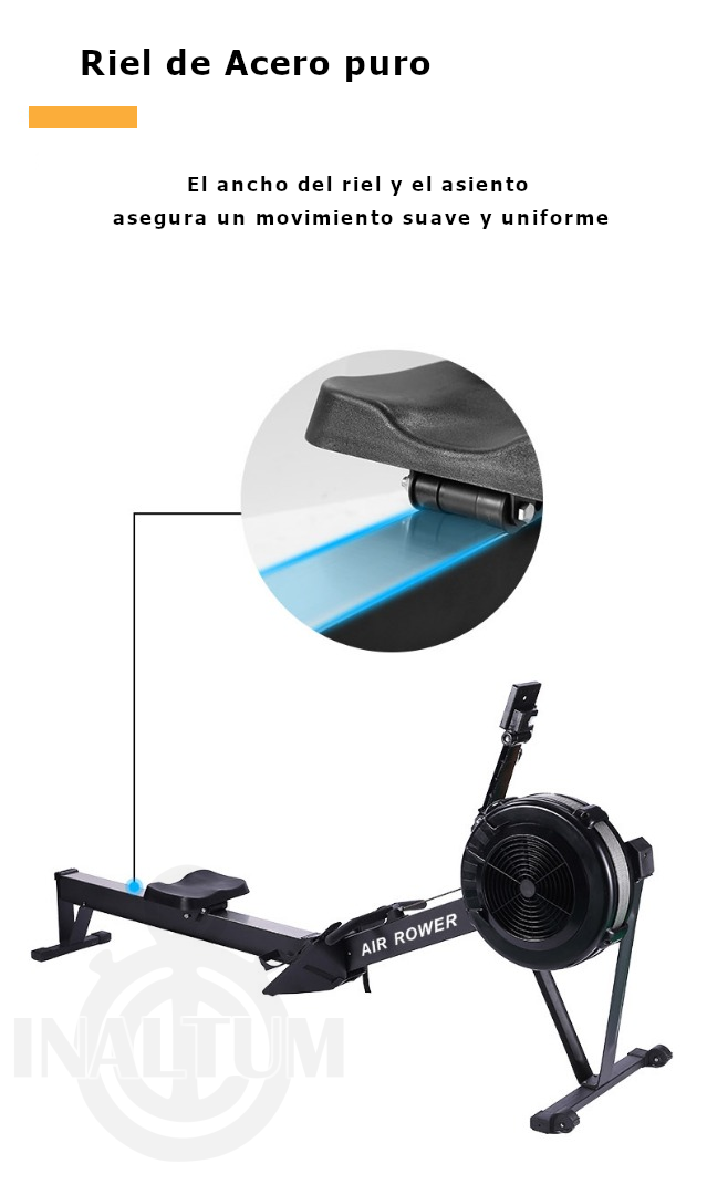 Remadora acero Air Rower - Cadena Aire
