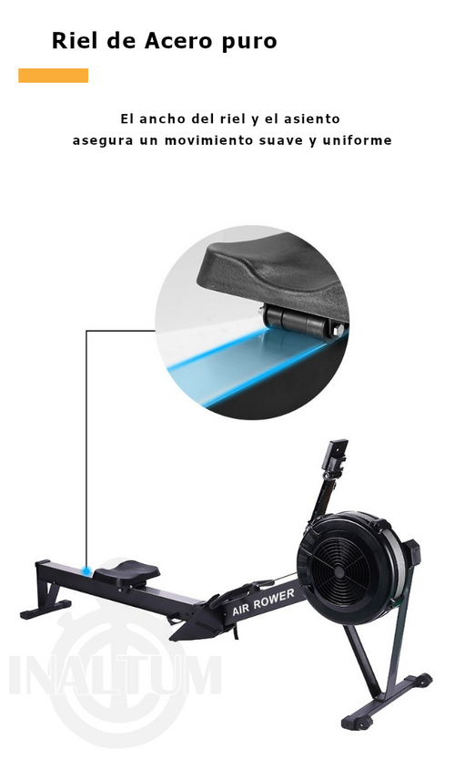 Remadora acero Air Rower - Cadena Aire| Inaltum Fitness