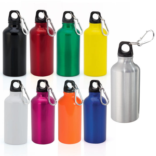 Botella Aluminio Inoxidable Tapa Rosca 400ml - Colores - ROSA