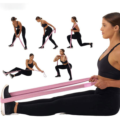Set 3 Bandas Tela Loop Largas Ligas ElÃ¡sticas Fitness 2mtrs - Color Solido
