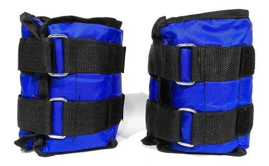 Par Tobilleras Peso Ajustable Ejercicio 750 Gr - Total 1.5kg - Azul marino