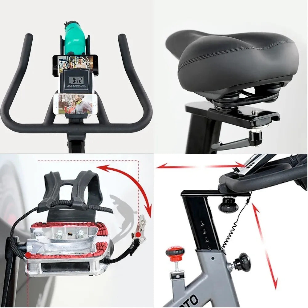 Bicicleta estática Spinning Magnética Volante 13.6 Kg Prof - Alto Trafico Xm30