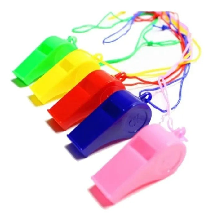 Set 2 Silbatos Pito PlÃ¡stico - Incluye Cordon - surtido