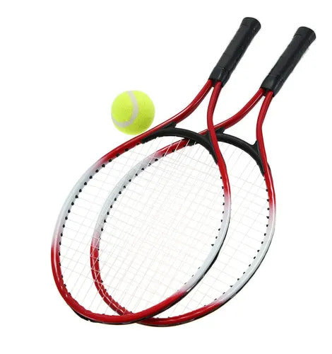Pack 2 Raquetas Tenis Principiantes Amateur + Pelota