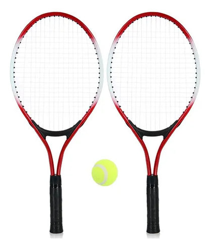Pack 2 Raquetas Tenis Principiantes Amateur + Pelota