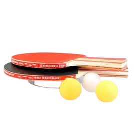 Set Paleta Raqueta Ping Pong + 3 pelotas - mango color