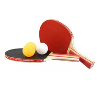 Set Paleta Raqueta Ping Pong + 3 pelotas - mango color