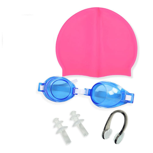 Pack natación  +Lentes +Gorro +Tapones oidos+clip nasal