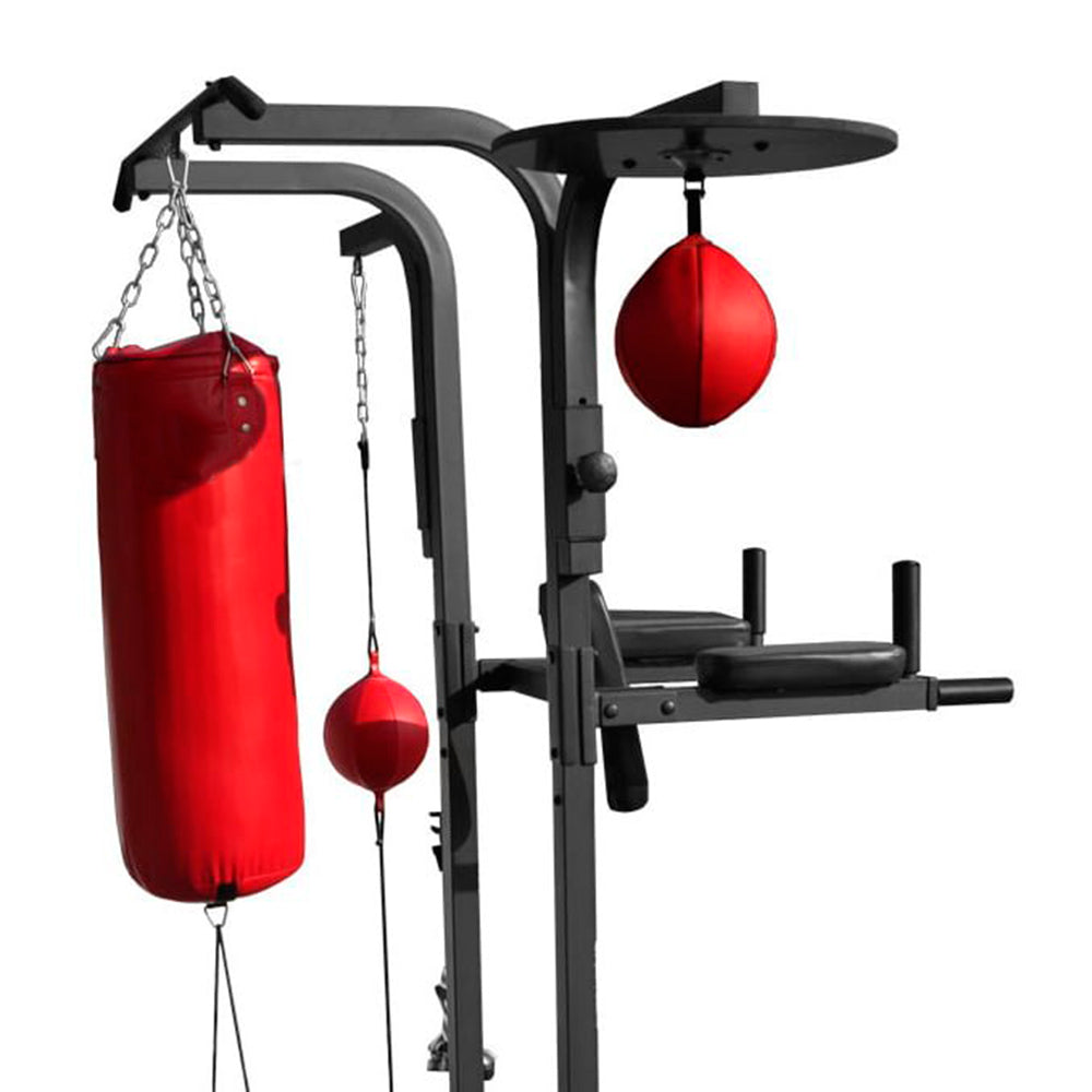 Torre estación Jaula multifunciones - Full PRO Boxeo Dominadas Incluye Punching y pera