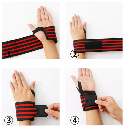 PAR Muñequera Crossfit con velcro - Gym Calistenia Gimnasia