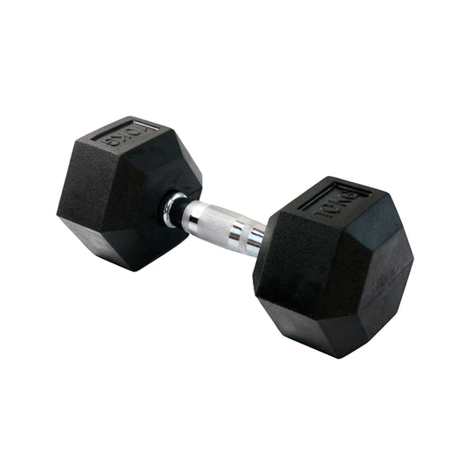 Mancuerna Hexagonal Caucho Goma Crossfit Funcional 10 Kg - UNIDAD