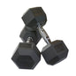 Mancuerna Hexagonal Caucho Goma Crossfit Funcional 12.5 Kg - PAR