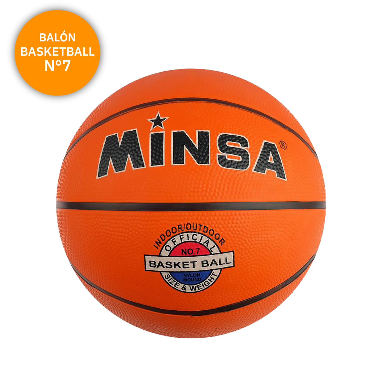 Balon Basquetbol N7 Minsa