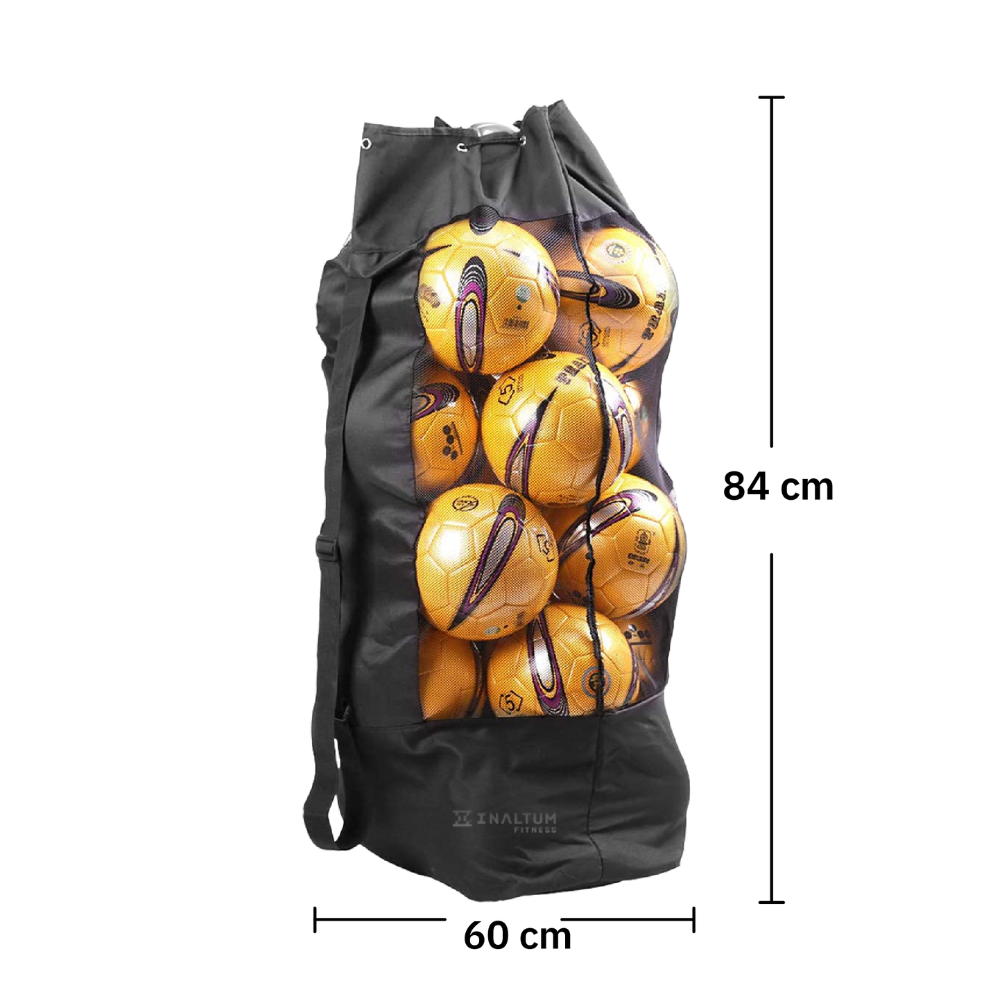 Balonera Saco Bolso XL 15 Balones - Futbol Volei Basquet - Negro