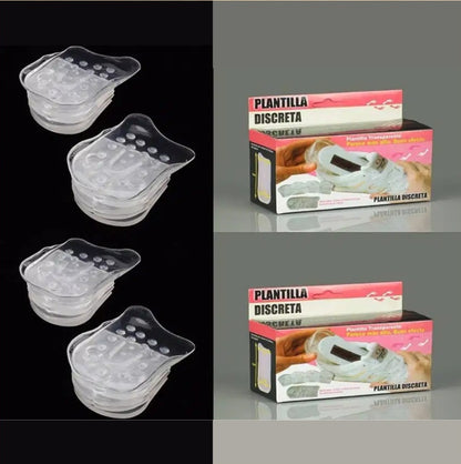 Par Plantilla Silicona Transparente Aumenta Estatura - 5cm