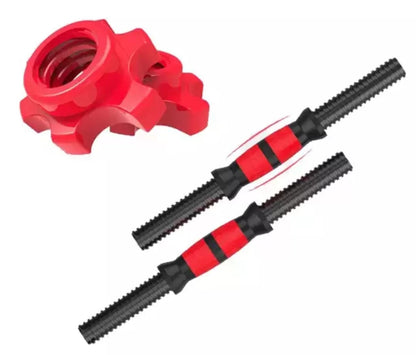 Pack PAR Mancuernas cementada PVC + Union + discos 20 Kg