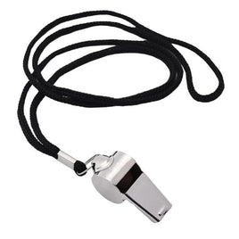 Silbato Pito Metalico DRB con Cordon - UNIDAD - Standard / Plateado