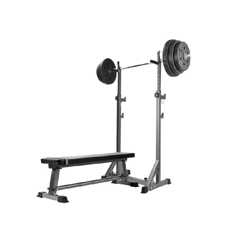 Atril tipo Rack olímpico ajustable - Multifuncion Squat Press Banca + Fondos - 015
