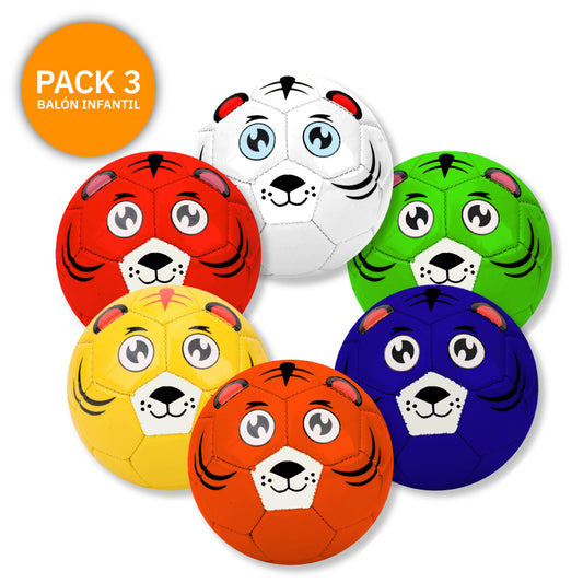 Pack de 3 balones de fútbol para niños