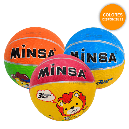 Balón basketball Minsa infantil niño - Diseños colores