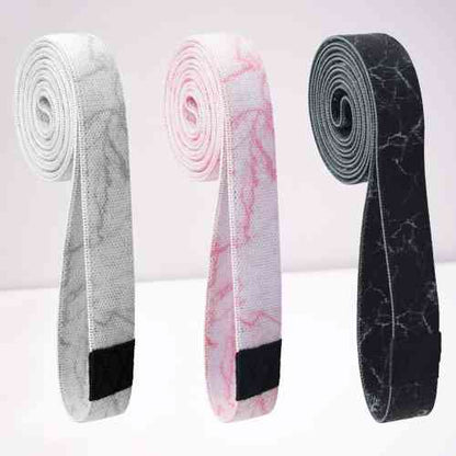 Set 3 Bandas Tela Loop Largas Ligas ElÃ¡sticas Fitness 2mtrs - Color Solido