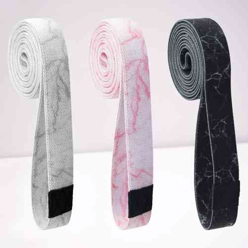 Set 3 Bandas Tela Loop Largas Ligas ElÃ¡sticas Fitness 2mtrs - Color Solido