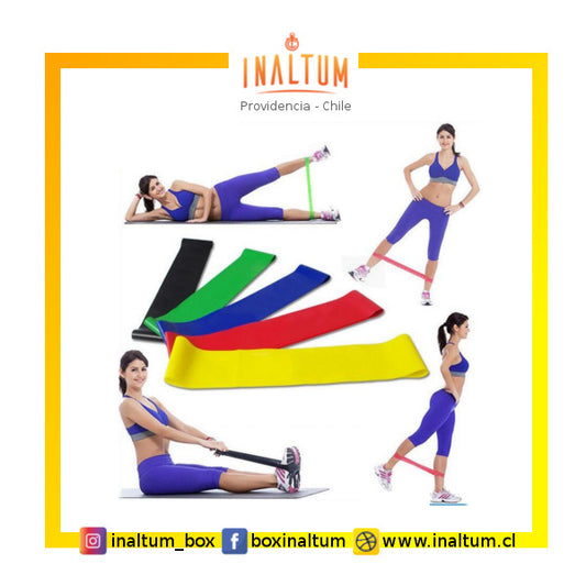 Set de 5 Bandas de resistencia Loop para Gluteos Piernas