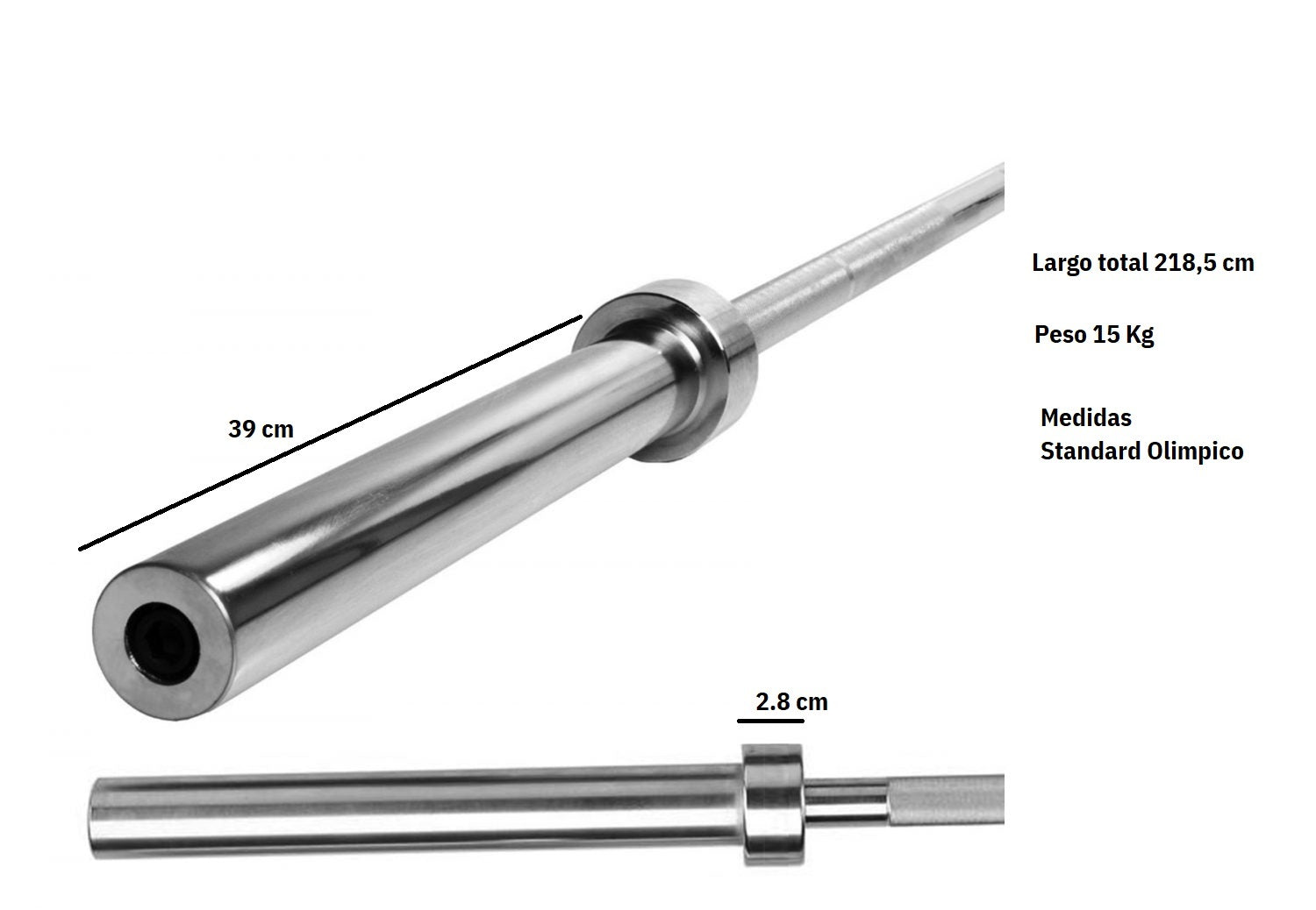 Barra olimpica 15Kg Serie Hogar – Inaltum Fitness