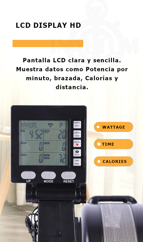 Remadora acero Air Rower - Cadena Aire| Inaltum Fitness