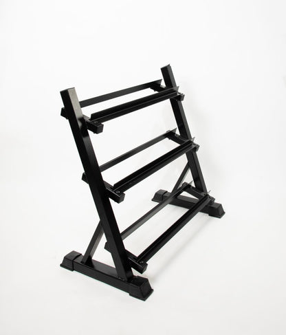 Pack Rack + Mancuernas Hexagonales Caucho 230 Kg