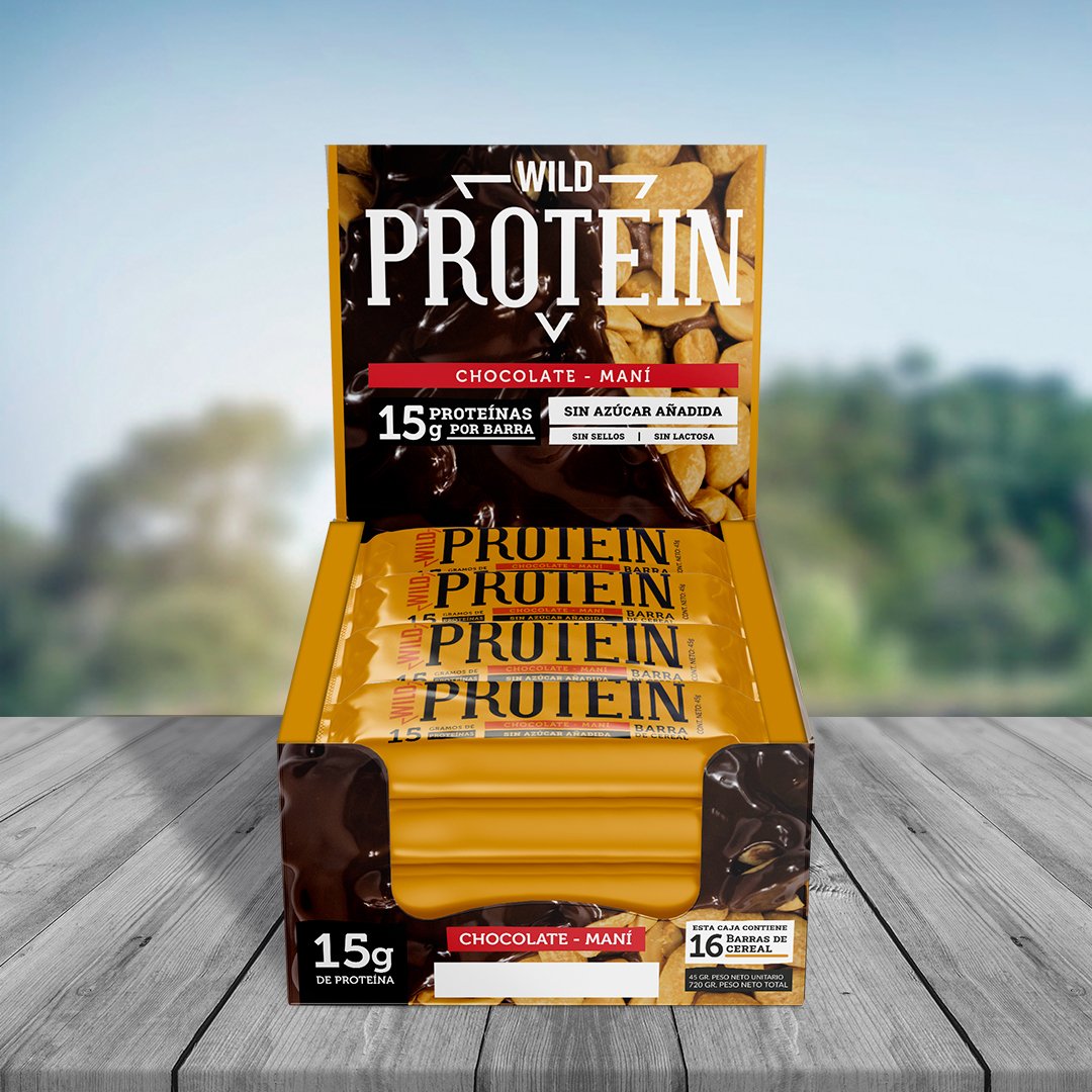 Siesta Orgulloso Reunión Caja Display Wild Protein 15gr - 16 unidades Snack Bar - Sabores| Inaltum  Fitness