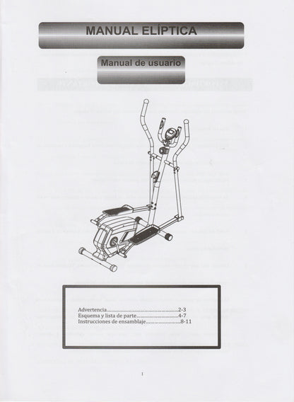 Máquina Bicicleta Elíptica Magnética 8 Niveles Volante 5kg - 5086