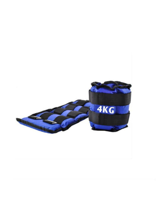 Par Tobilleras Peso Ajustable Ejercicio 2 Kg - Total 4kg - Azul