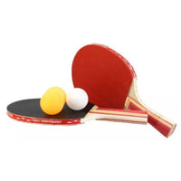 Set par Paleta Raqueta Ping Pong + 3 pelotas + Estuche - multicolor