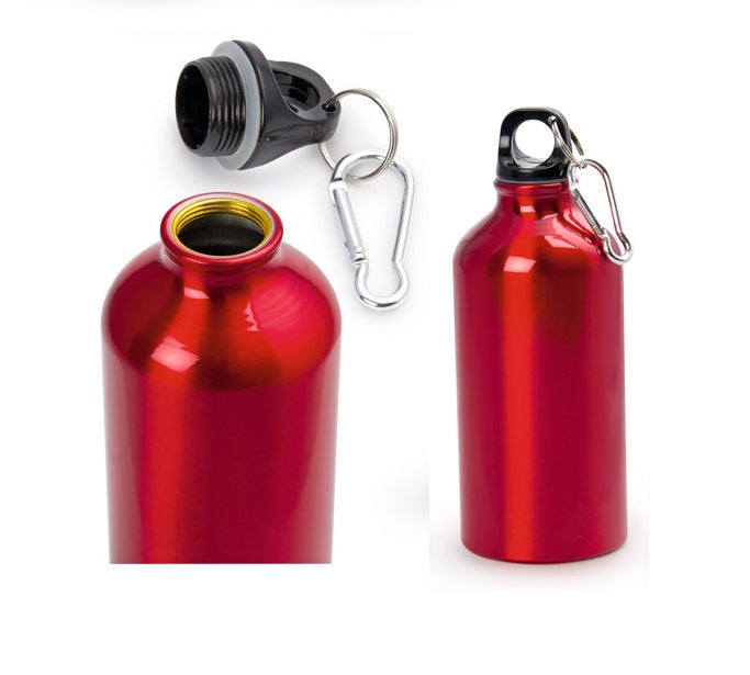 Botella Aluminio Inoxidable Tapa Rosca 400ml - Colores - ROSA