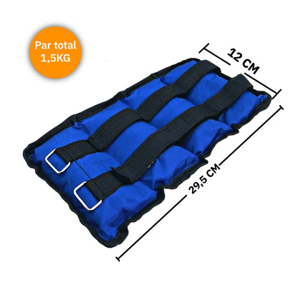 Pack 3 pares Tobilleras Peso Ejercicio Total 5kg