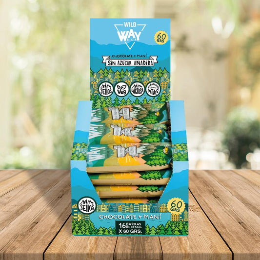 CAJA WAY BARRITAS ENERTICAS VEGANA – DISPLAY 16 UNIDADES SNACK BAR